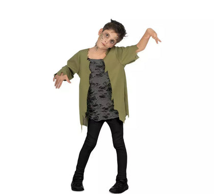 Disfraz de Zombie verde infectado para niño