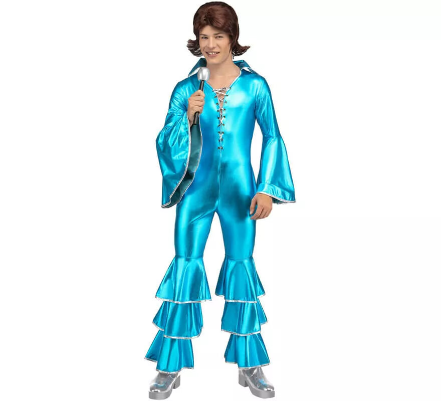 Translation missing: fr.Disfraz Disco Azul Turquesa para hombre