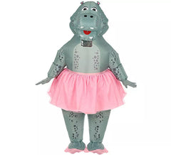 Déguisement hippopotame ballerine gonflable adulte