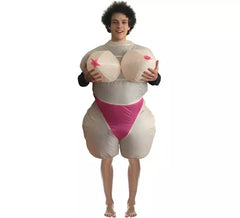 Déguisement gonflable femme seins nus adulte