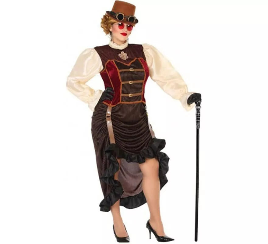 Translation missing: fr.Disfraz Marrón Steampunk para mujer