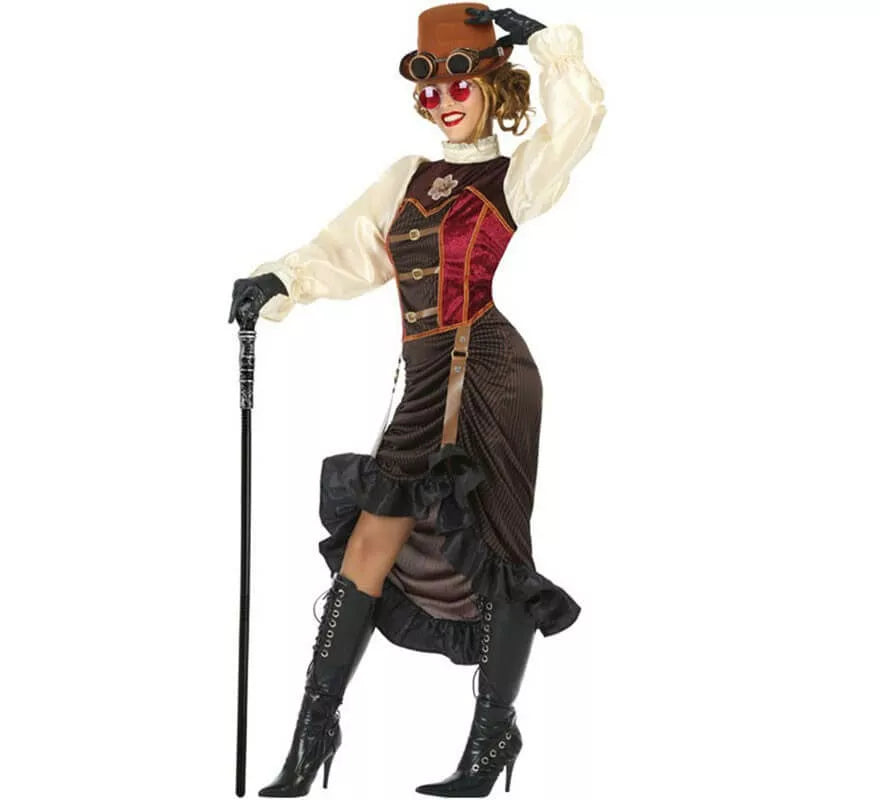 Translation missing: fr.Disfraz Marrón Steampunk para mujer