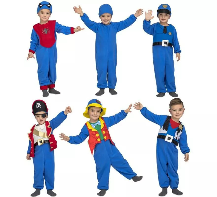 Translation missing: fr.Disfraz Múltiple Azul 6 en 1 para niños y bebé