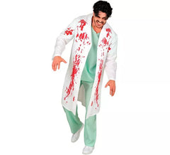 Costume ou robe de docteur sanglant pour adultes