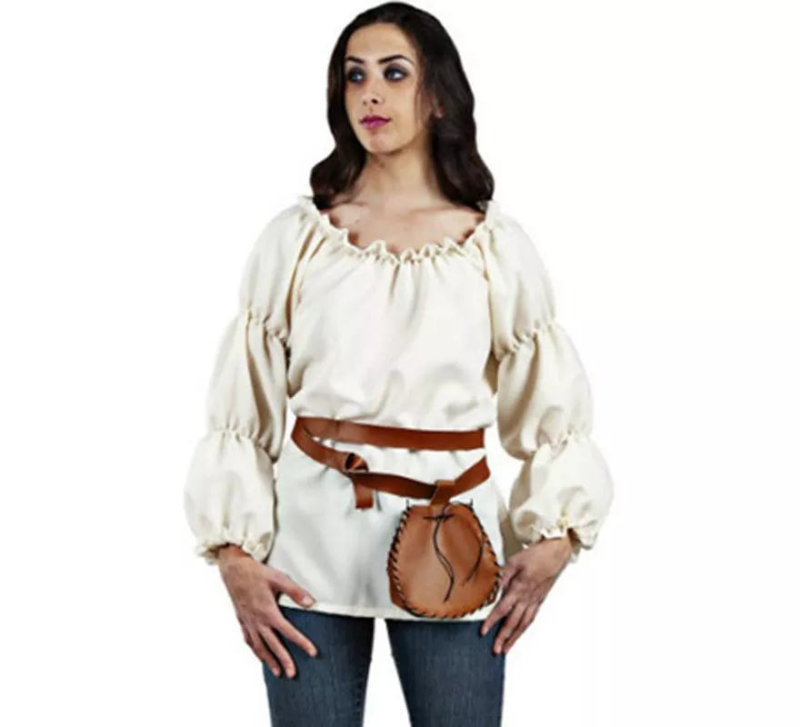 Translation missing: fr.Disfraz o Camisa de Tabernera Medieval blanca para mujer