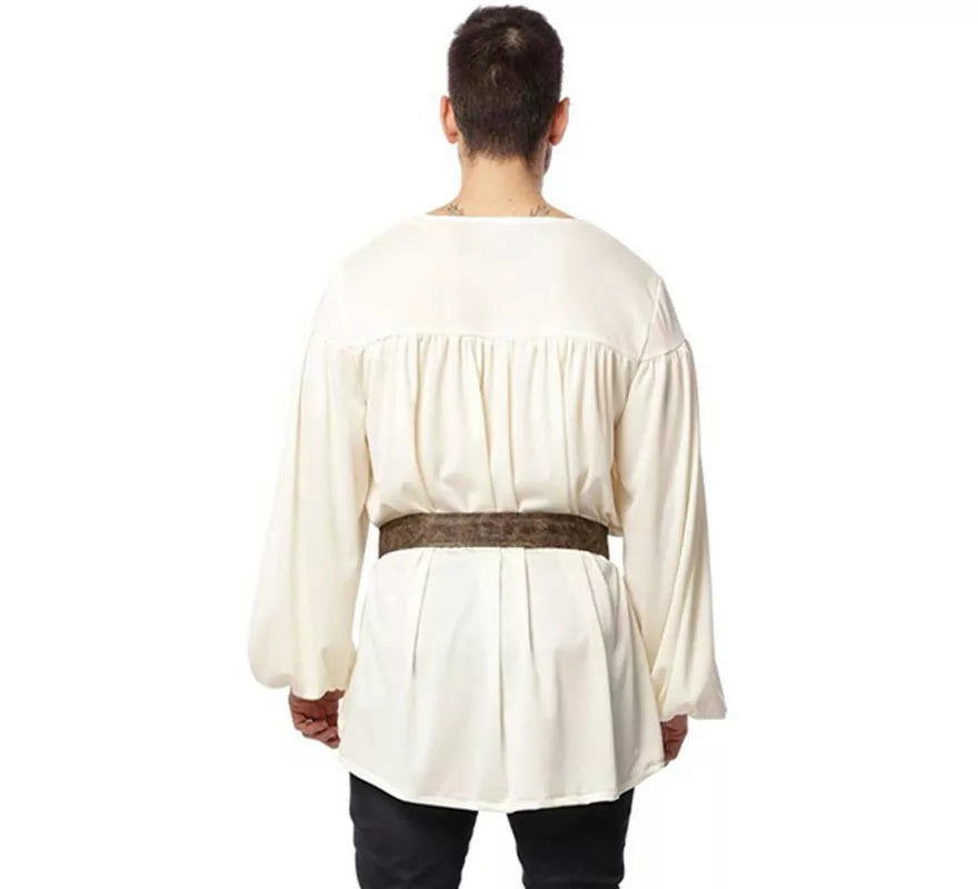 Translation missing: fr.Disfraz o Camisa Medieval con cinturón para hombre