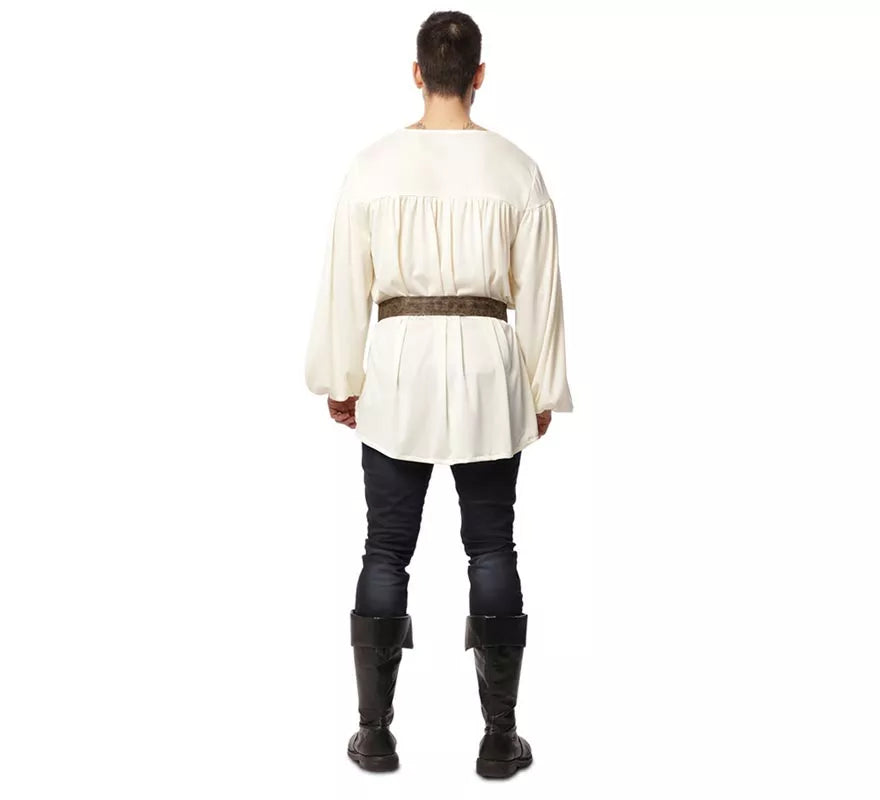 Translation missing: fr.Disfraz o Camisa Medieval con cinturón para hombre