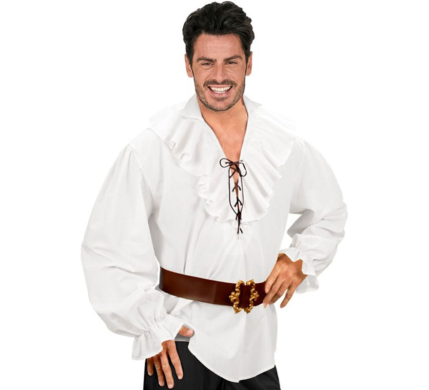Translation missing: fr.Disfraz o Camisa Pirata blanca para hombre