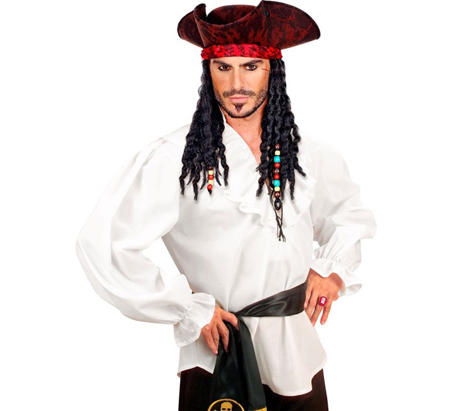 Translation missing: fr.Disfraz o Camisa Pirata blanca para hombre