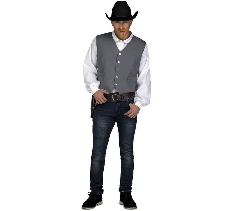 Translation missing: fr.Chaleco Gris de Vaquero para hombre