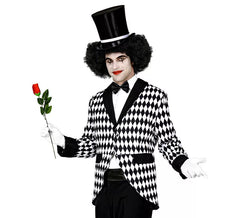 Costume ou veste d'arlequin élégant à carreaux pour hommes