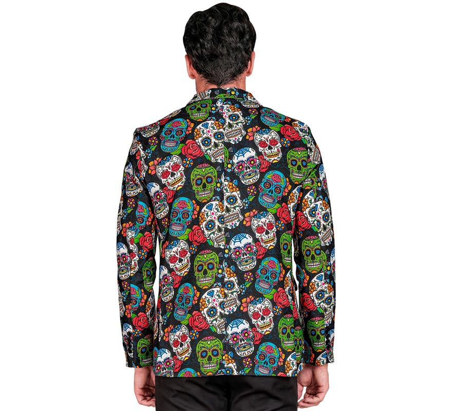 Translation missing: fr.Chaqueta de Día de los Muertos multicolor para hombre