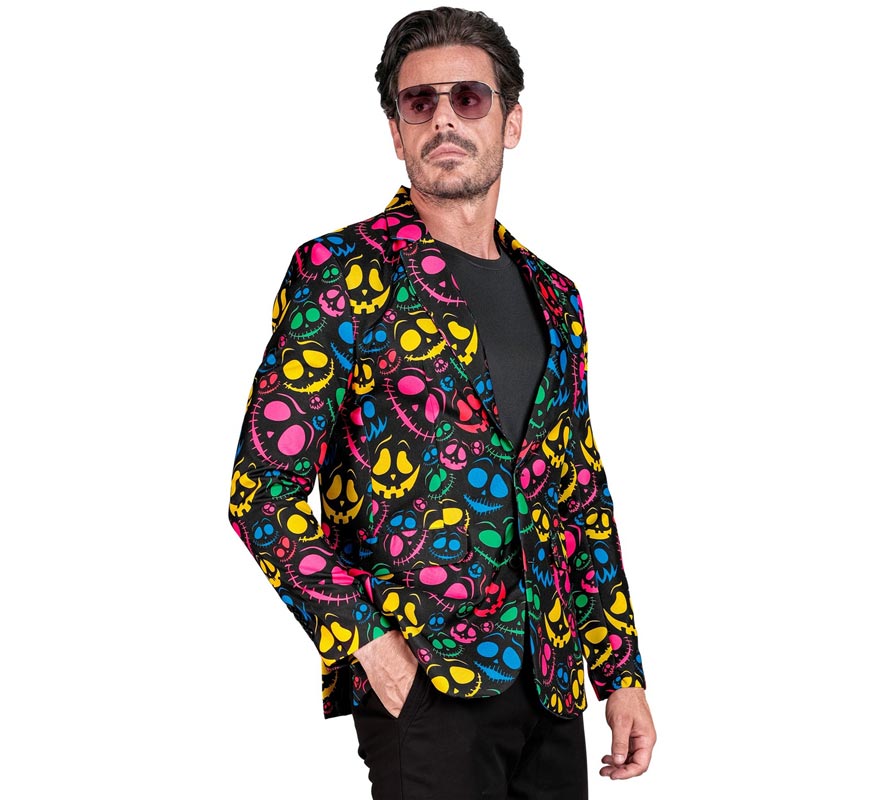 Translation missing: fr.Chaqueta de Fantasmas multicolor neón para hombre