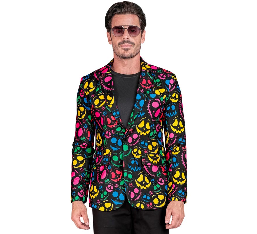Translation missing: fr.Chaqueta de Fantasmas multicolor neón para hombre