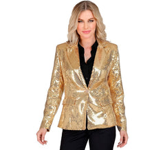 Veste de soirée à sequins dorés pour femmes