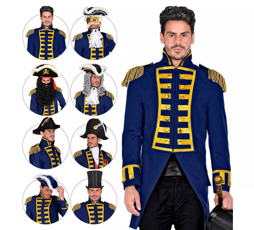 Translation missing: fr.Disfraz o Chaqueta de Frac Blue Parade para hombre