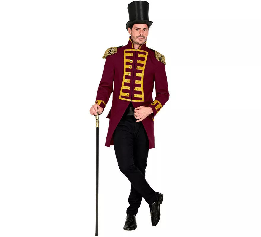 Translation missing: fr.Disfraz o Chaqueta de Frac Burgundy Desfile para hombre