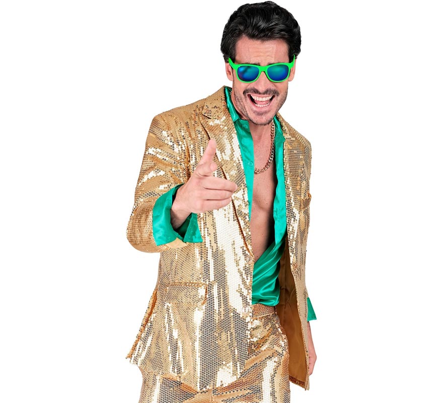 Translation missing: fr.Chaqueta de Moda Disco dorada para hombre