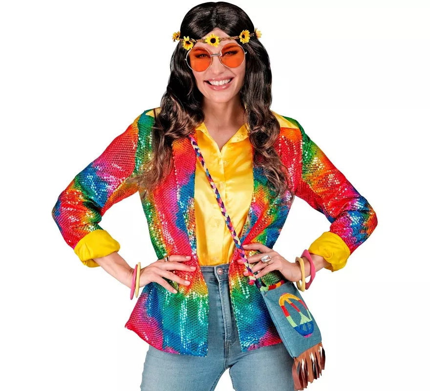 Disfraz o Chaqueta de Moda multicolor neón para mujer