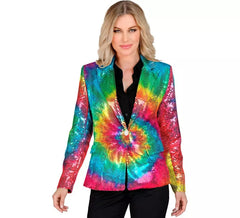 Costume ou veste fashion multicolore fluo pour femme