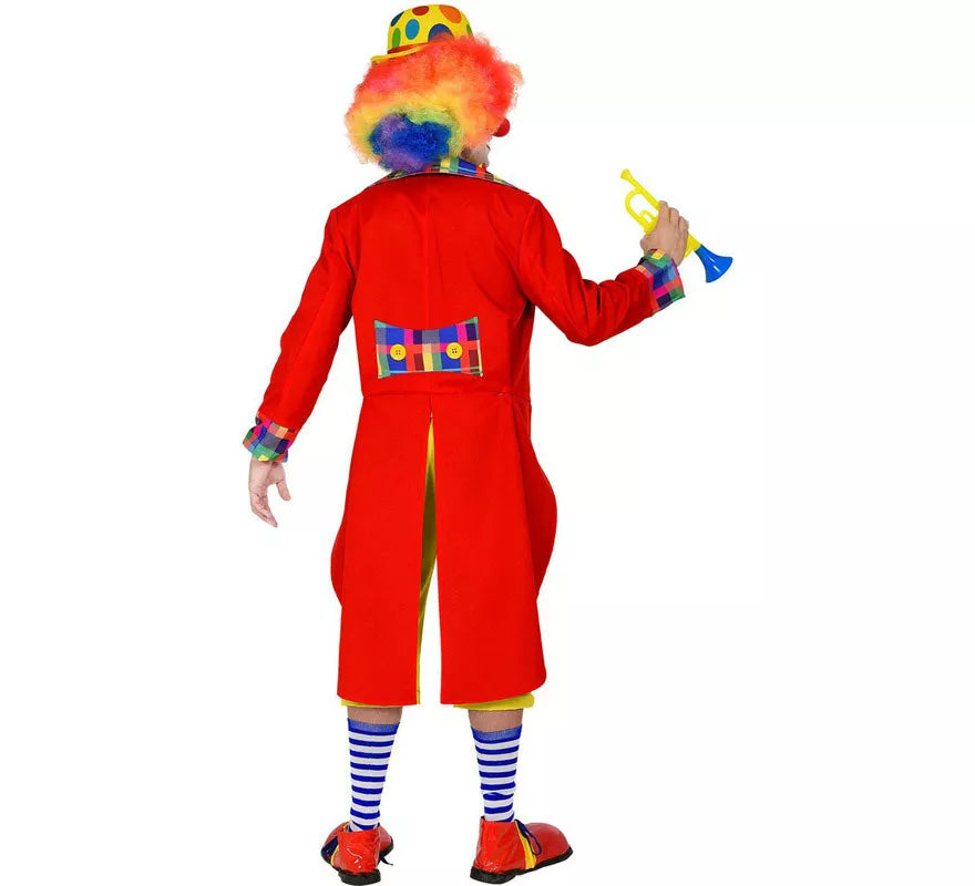 Translation missing: fr.Disfraz o Chaqueta de Payaso Rojo y Amarillo para hombre