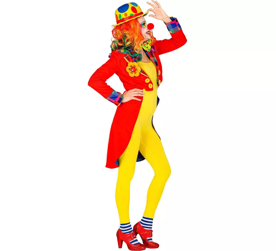Translation missing: fr.Disfraz o Chaqueta de Payaso Rojo y Amarillo para mujer