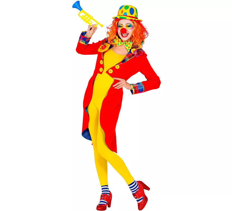 Translation missing: fr.Disfraz o Chaqueta de Payaso Rojo y Amarillo para mujer