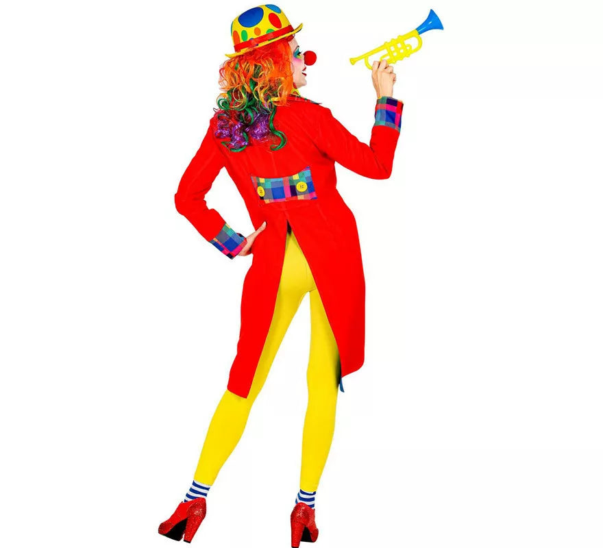Translation missing: fr.Disfraz o Chaqueta de Payaso Rojo y Amarillo para mujer
