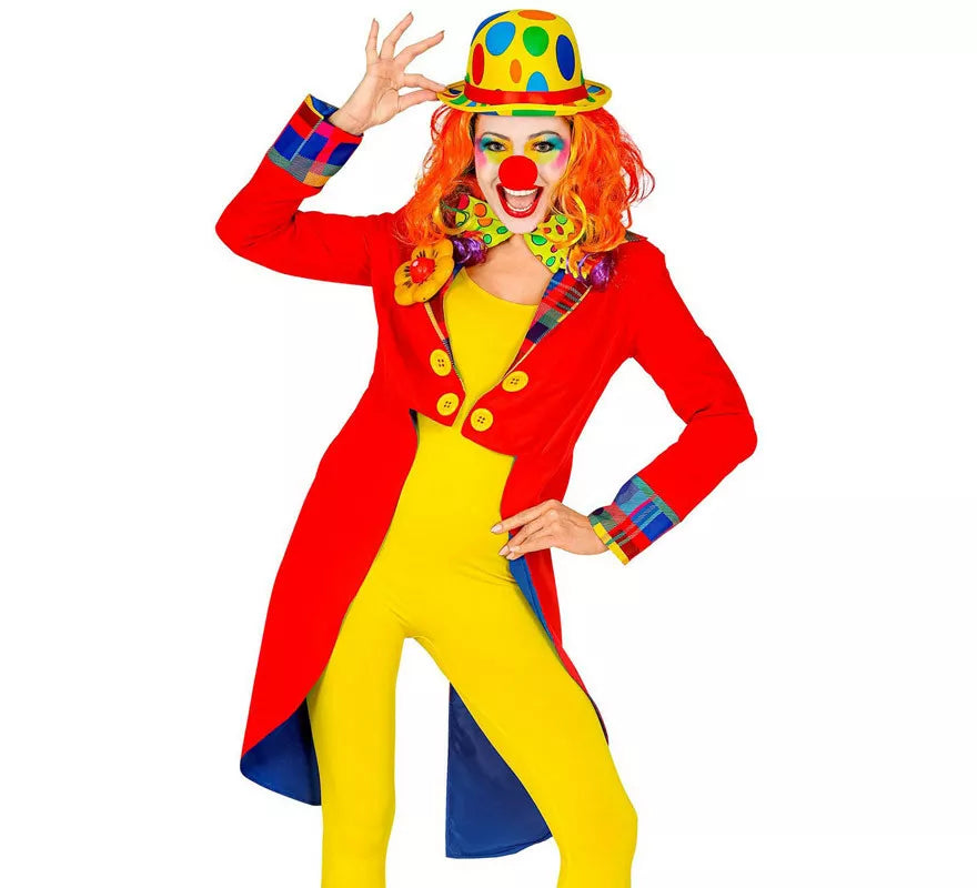 Translation missing: fr.Disfraz o Chaqueta de Payaso Rojo y Amarillo para mujer