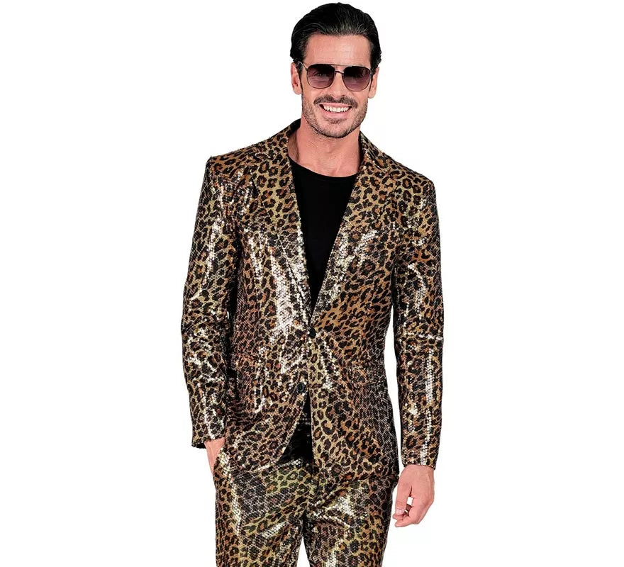 Translation missing: fr.Disfraz o Chaqueta Fiesta animal print leopardo clásico para hombre
