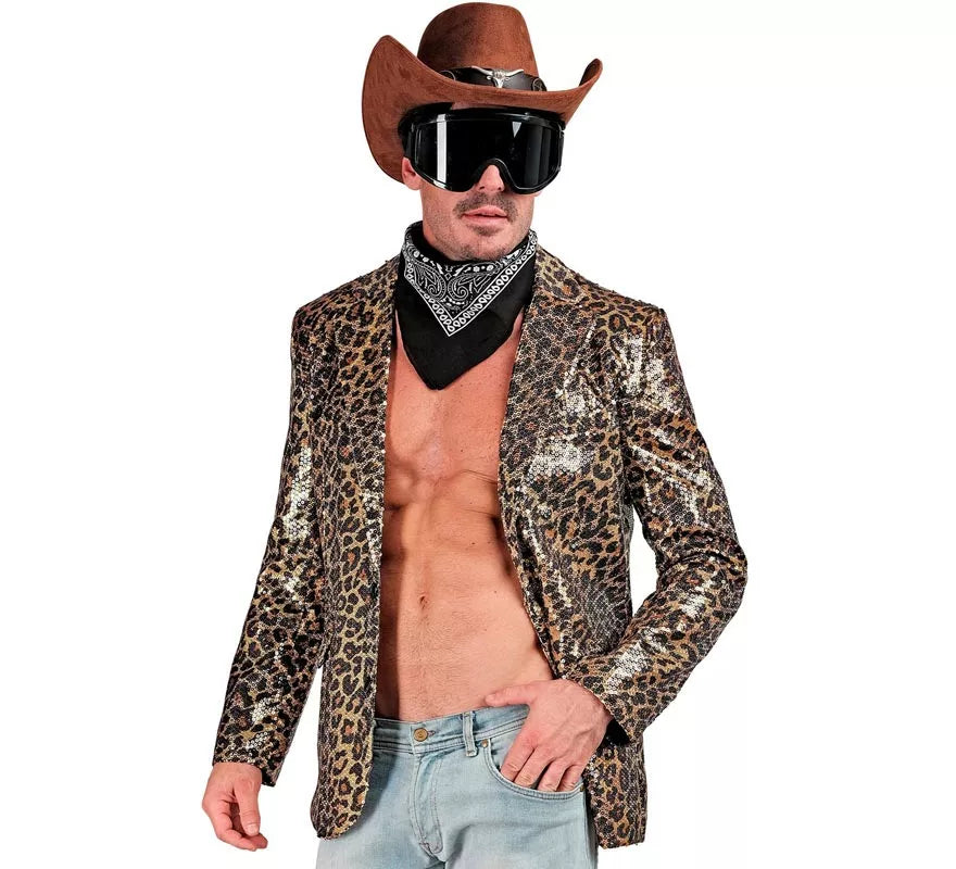 Translation missing: fr.Disfraz o Chaqueta Fiesta animal print leopardo clásico para hombre