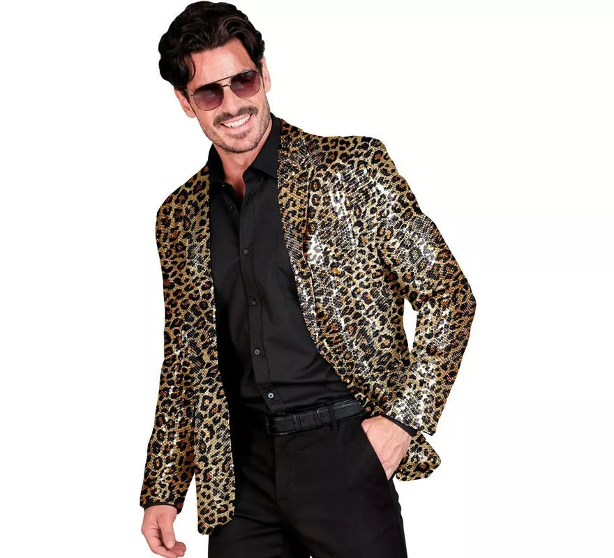 Translation missing: fr.Disfraz o Chaqueta Fiesta animal print leopardo clásico para hombre