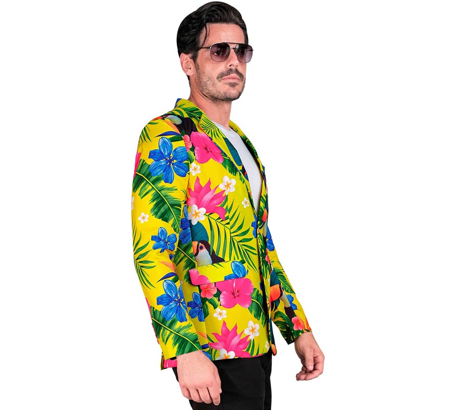 Translation missing: fr.Chaqueta Fiesta Tropical amarillo para hombre