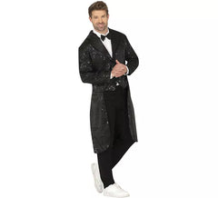 Costume ou frac à paillettes noires pour homme