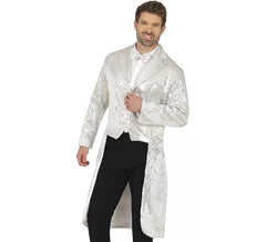 Costume ou Frac à paillettes argentées pour homme