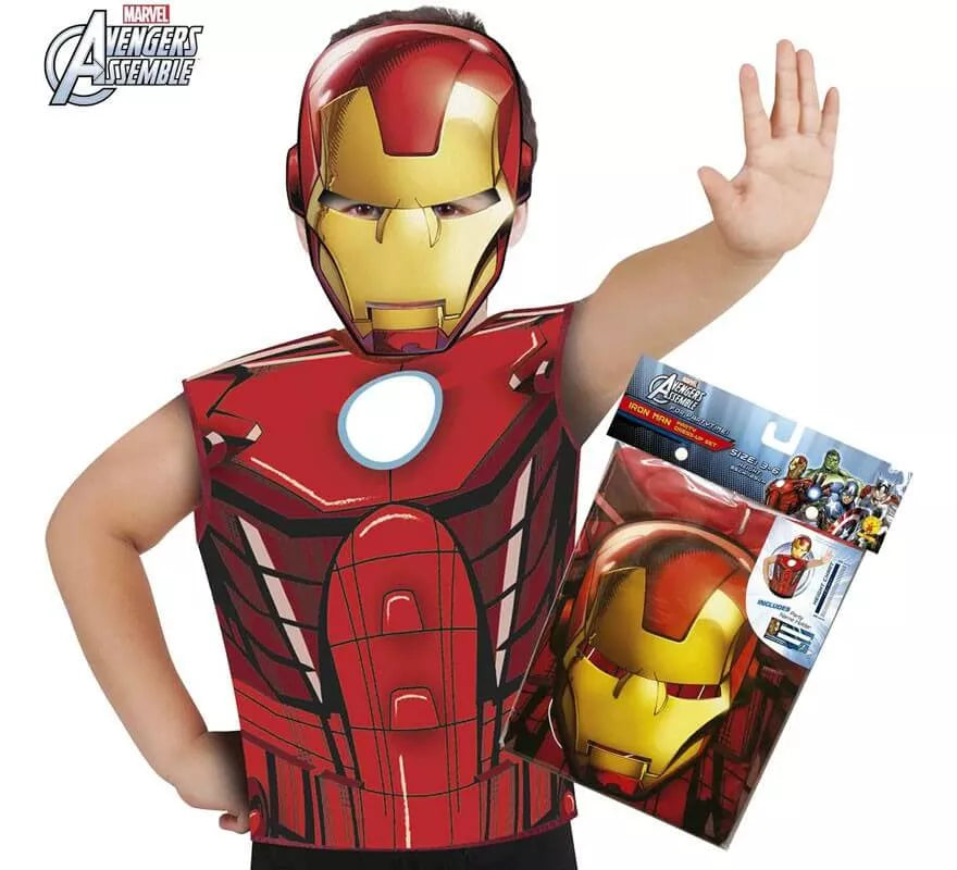 Translation missing: fr.Disfraz o Kit de Iron Man para niño: Máscara y Camiseta