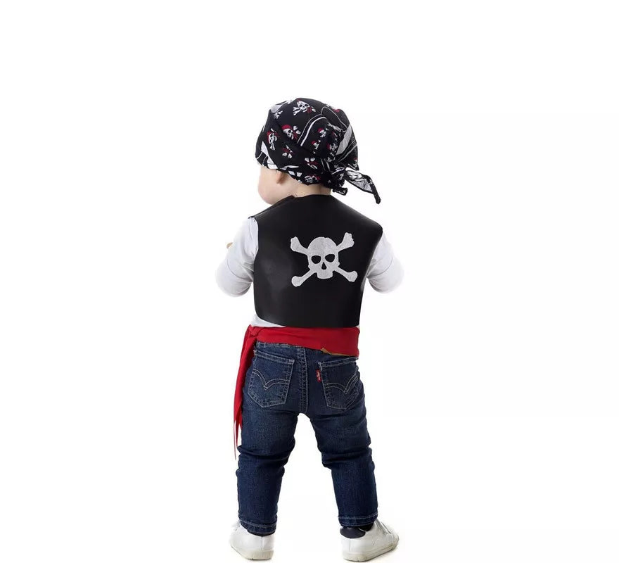 Translation missing: fr.Disfraz o Kit de Pirata Chaleco Calavera para bebé