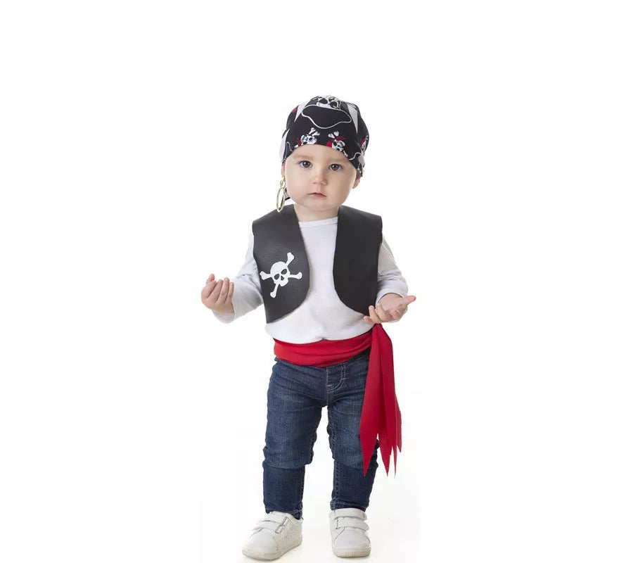 Translation missing: fr.Disfraz o Kit de Pirata Chaleco Calavera para bebé