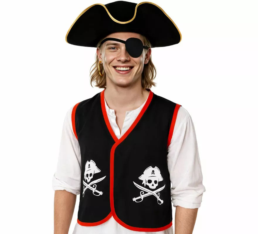 Translation missing: fr.Disfraz o Kit de Pirata para adultos: Sombrero y Chaleco