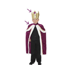Kit Déguisement ou Wizard King: Cape et couronne pour un enfant