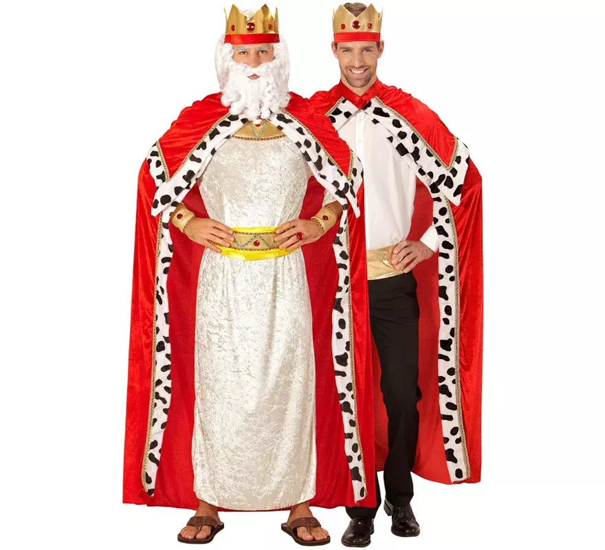 Translation missing: fr.Disfraz o Kit de Rey Mago Gaspar o Medieval para hombre: Capa y Corona