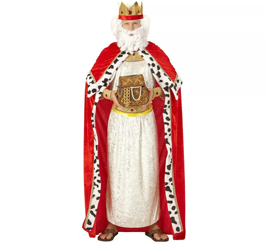 Translation missing: fr.Disfraz o Kit de Rey Mago Gaspar o Medieval para hombre: Capa y Corona