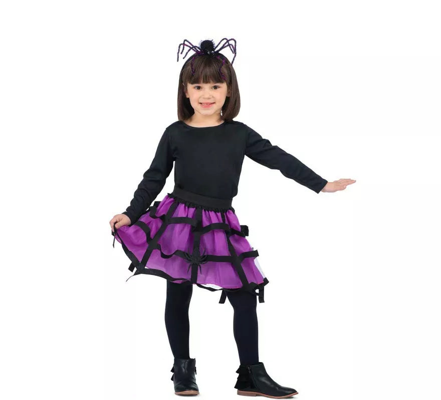 Translation missing: fr.Disfraz o Kit de Tutú Púrpura y Diadema de Araña para niña