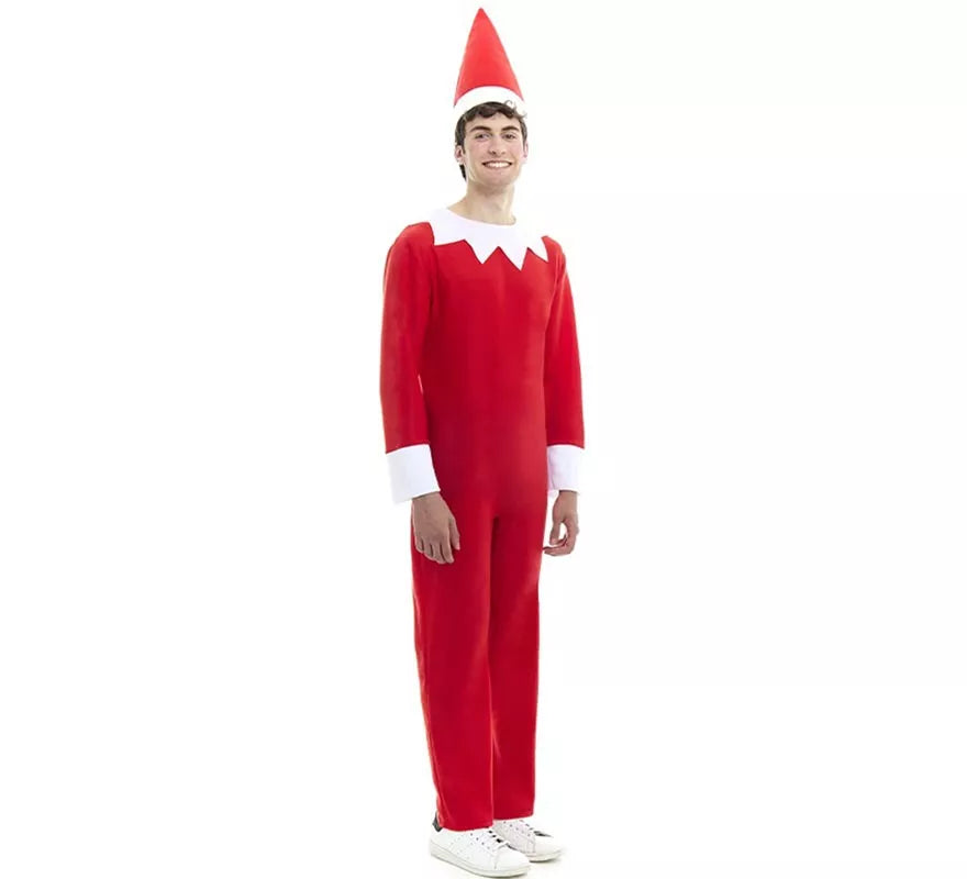 Translation missing: fr.Disfraz o Maillot de Elfo travieso de la Navidad con gorro para adulto