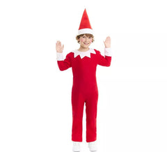 Costume de lutin de Noël ou maillot avec bonnet pour enfants