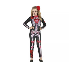 Déguisement Singe Catrina fleuri fille