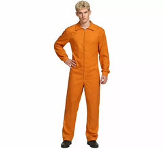 Déguisement ou combinaison d'ouvrier orange pour homme