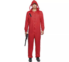 Déguisement ou combinaison d'ouvrier rouge pour homme