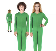 Costume ou combinaison vert à manches longues pour enfant