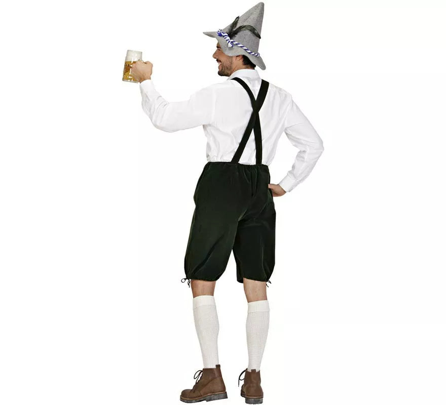 Translation missing: fr.Disfraz o Peto Lederhosen de Bávaro oscuro para hombre